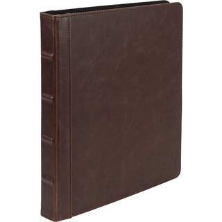 SAMSILL Vintage hardback 3 Ring Binder Professional Binder Organizer Planner 0,5 tommer 3 Ring Binder Letter Størrelse 8,5 x 11 Ingen lynlåsbrun