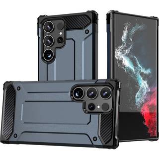 Hybrid Armor cover til Samsung Galaxy S24 Ultra stødsikkert - blå
