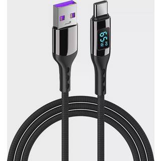 USB-C PD hurtigopladningskabel 100 W Sort 2 m