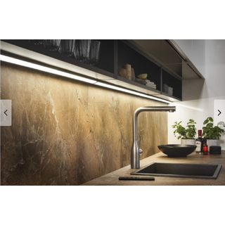 ModuLite F LED-underskabsbelysning, sort, 90 cm, 4.000 K aluminium