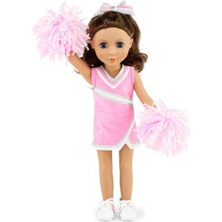 Emily Rose 14 tommer dukke t?j | Pink 14 """" Doll Cheer Cheerleader Outfit inkluderer Pom-Poms Bloomers Hair Tie and Shoes | Passer til de mest h?