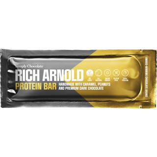 SIMPLY ®-Simply® Rich Arnold Proteinbar | Karamel, peanuts og premium mørk chokolade