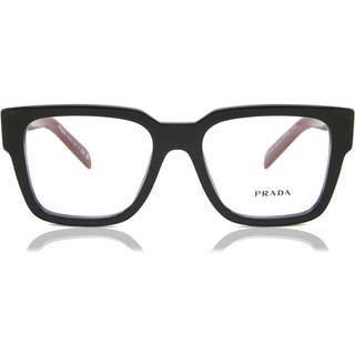 Prada PR 08ZV 11F1O1 52 Briller Mænd Black - Black Burgundy Marble - 52mm