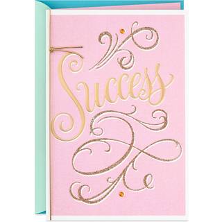 Hallmark Graduation Card for hende (Pink and Gold Script Success)