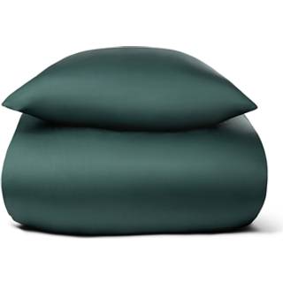 Bambus dobbelt sengetøj - 200x220 cm - 100% Naturligt bambus - Nature By Borg - Grønt satinvævet dobbelt dynebetræk