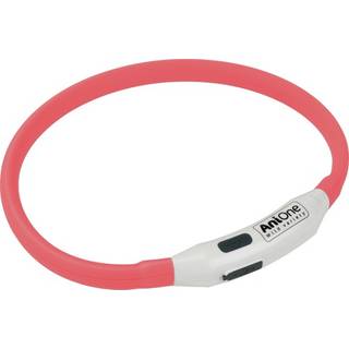 Lyshalsbånd Blinking Mini silikone 35 cm rød