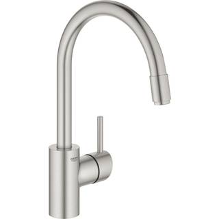 Grohe Concetto etgr køk udtr.m etgr køkbat, C-tud, ethulsmontage, zero, supersteel 32663DC3