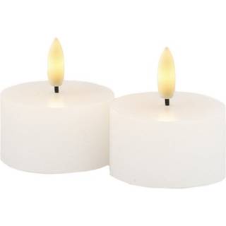 Sille Genopladelig Fyrfadslys Ø 6 cm x 3,4 cm, hvid