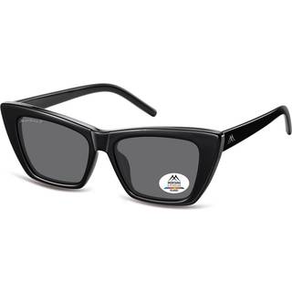 Montana Briller MP64 Polarized MP64 53 Solbriller Kvinder Black - Shiny Black - 53mm