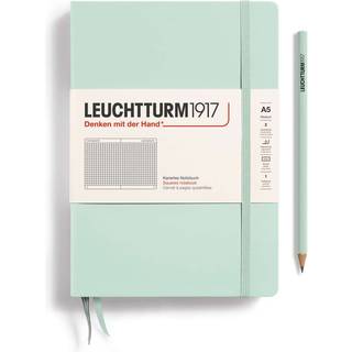 LEUCHTTURM1917 - Notesbog Hardcover Medium A5-251 Nummererede sider til skrivning og journalf?ring (mintgr?n i kvadrat)