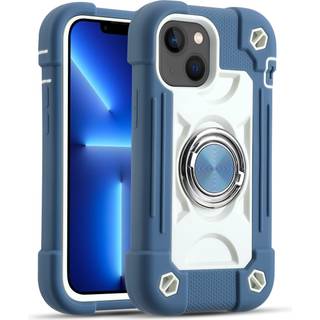 Markill kompatibel med iPhone 13 Mini/iPhone 12 Mini Case 5,4 tommer med indbygget 360? Roterende Ring Stand Military Grade Drop Protection Full