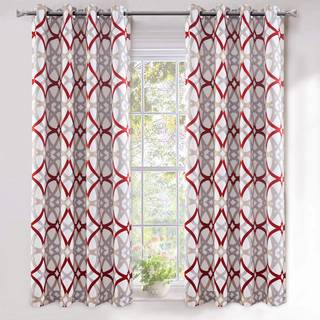 Driftaway Alexander Thermal Blackout Grommet Unined Window Curtains Spiral Geo Trellis M?nster S?t med 2 paneler Hver st?rrelse 52 tommer med 63