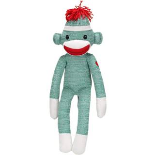 Plushland yndig gr?n sok abe den originale traditionelle h?ndstrikkede udstoppede dyr leget?j gave-for babyer teenagere piger og drenge baby dukk