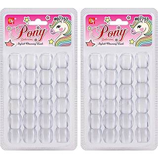 48 pcs perler smykker, der fremstiller kit DIY h?r fletning armb?nd ornamenter h?ndv?rk Jumbo rundt pony (klar)