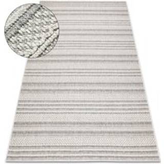 Tæppe JERSEY 19233 grå - Linjer, strukturell, loop BOHO 80x150 cm