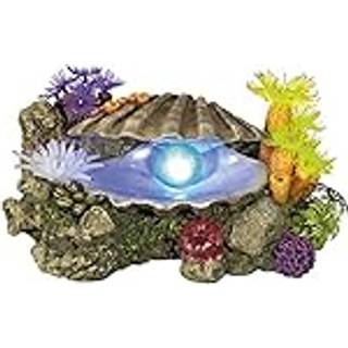 Akvariedekoration - Clam med plants and LED