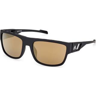 Adidas Sport Mand SP0082 02G Solbriller Injiceret Sort Brun Firkantet Normal Spejl