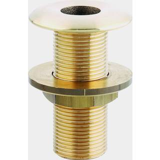 Gevind skroggennemføring Maestrini Through Hull Outlet, messing, kuplet, 1/4" G (BSP)