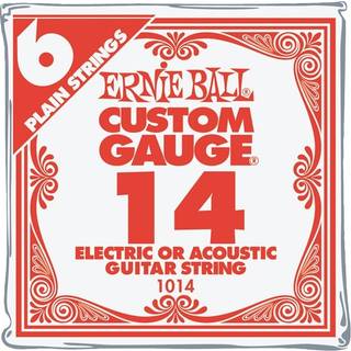 Ernie Ball Nickel Plain Single Guitar String .014 6-Pack