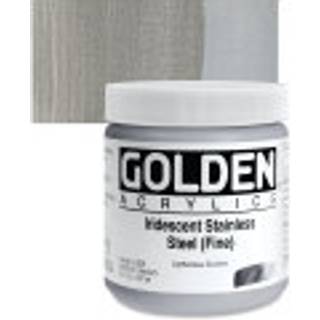 Tung kropsacryl af gylden iriserende rustfrit stål (fin) 8 fl. oz. Jar Professionel akrylmaling halvtransparent