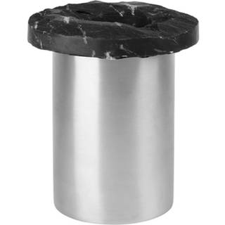 Kristina Dam - Vase - Rock Vase - Sort marmor/rustfri stål