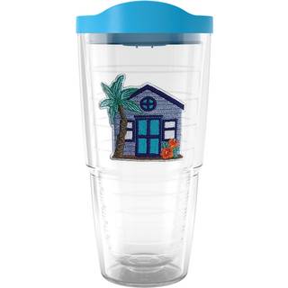 Tervis lavet i USA Double Walled Beach House Retreat Collection Isoleret Tumbler Cup holder drikkevarer koldt og varmt 24 oz Curacao House