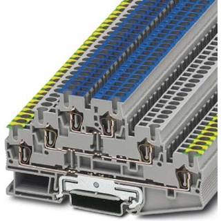 Phoenix Contact Fjederkraft-jordklemme - st 2,5-pe/l/n