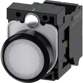 Siemens Trykknap, 22mm, rund, metal, gul, flad