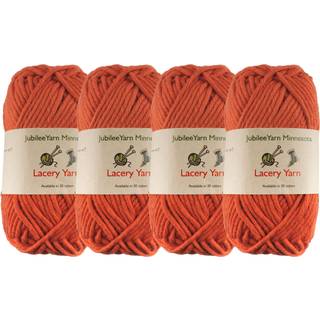 Jubileeyarn Lacery Yarn - Chunky Cotton - 100G/Skein - Brændt orange - 4 Skeins