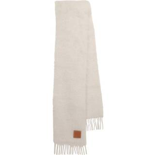 Loewe Mohair and wool-blend scarf - white - One Size