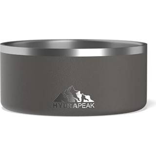 Hydrapeak Dog Bowl; Ikke -glid rustfrit stål; Vand og madskål; Stor størrelse og små hunde; 32 oz 64 oz; Flere størrelser | 8 kop | Grafit