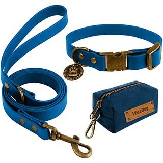 Wisedog Dog Collar and Leash Set Combo: Justerbare holdbare k?ledyrskraver med hunde snor til sm? medium store hunde inkluderer en bonus af poop