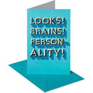 Amerikanske hilsener f?dselsdagskort til ham (ser! Hjerner! Personlighed!)