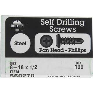 8-18x1/2 pn sh mtl skrue