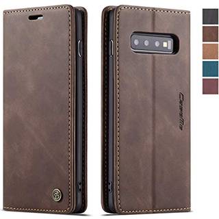 Samsung Galaxy S10 Case Samsung Galaxy S10 Wallet Case Magnetic Stand Leather Flip Beskyttende sag med ID & Kreditkortspalter Holder Case Wallet