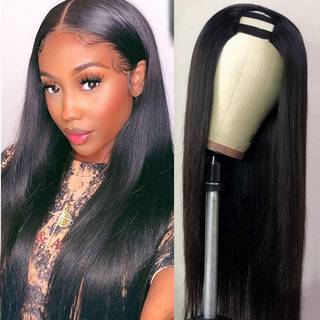 CanaryFly U del parykker Human Hair Parykker til sorte kvinder Brasiliansk lige menneskelige h?r Parykker Ingen sn?re foran parykker glueless nat