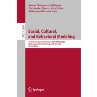Social, Cultural, and Behavioral Modeling