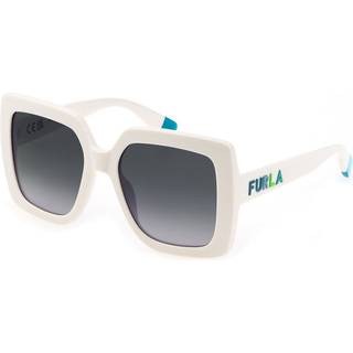Furla Kvinde SFU685 03GF Solbriller Acetat Hvid Grå Firkantet Normal Skygge