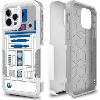 CandykisCase-sag til iPhone 14 R2D2 Astromech Droid Robot Pattern Shock-Absorption Hard PC og Inner Silicone Hybrid Dual Layer Armor Defender Cas
