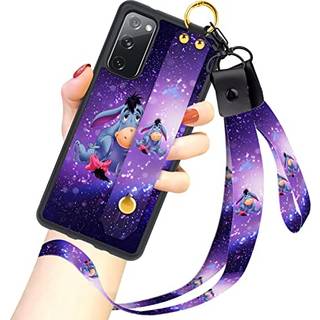 Cuwana tegneserie sag til Samsung Galaxy S20 Fe 5G Sag 6.5 tommer s?d lilla Eeyore tegneserie karakter design med lanyard h?ndledsremb?nd indehav