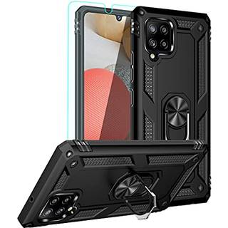 YZOK FOR GALAXY A42 5G CASE SAMSUNG A42 5G Sag med HD Screen Protector [Milit?r klasse] Ring Bilmontering Kickstand Hybrid Hard PC Soft TPU Shock