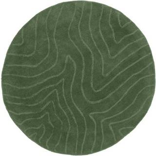 Rund uldtæppe Aaron, håndtuftet