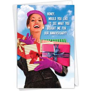 Nobleworks Hvad du k?bte mig - Jubil?umskort med konvolut (4,63 x 6,75 tommer) - C2334ang