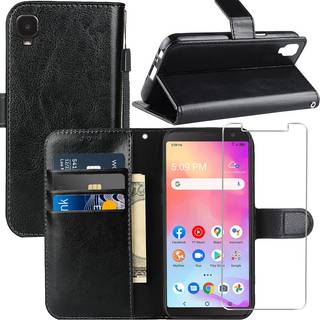 Yjrop til Alcatel TCL A3 (A509DL) sag Alcatel TCL A3 tegnebog med skærmbeskyttelsespu læder håndledsrem kort slots blød TPU beskyttende flip cove