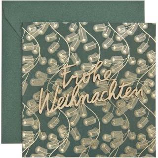 Paper Poetry Grußkarte Frohe Weihnachten Grün 14x14cm