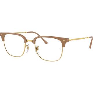 Ray-Ban RX7216F New Clubmaster Asian Fit 8342 53 Briller Mænd Brun - Brown Beige on Gold - 53mm