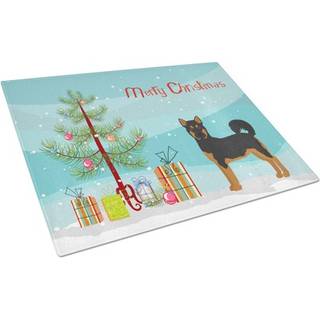 Caroline's Treasures CK3798LCB Akita Shepherd Black og Tan Christmas Tre Glass Cutting Board Stor dekorativt tempereret glasskæring og serverings