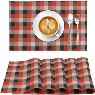 Ruvanti Placemats 100% bomuld 13x19 tommer spisebord placemats s?t af 6 moderne stedm?tter til spisebordindretning k?kken & bord senget?j kaffe m