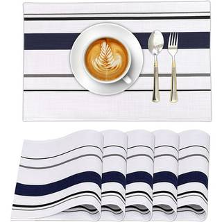 Ruvanti Placemats 100% bomuld 13x19 tommer spisebord placemats s?t af 6 moderne stedm?tter til spisebordindretning k?kken & bord senget?j kaffe m