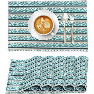 Ruvanti Placemats 100% bomuld 13x19 tommer spisebord placemats s?t af 6 moderne stedm?tter til spisebordindretning k?kken & bord senget?j kaffe m